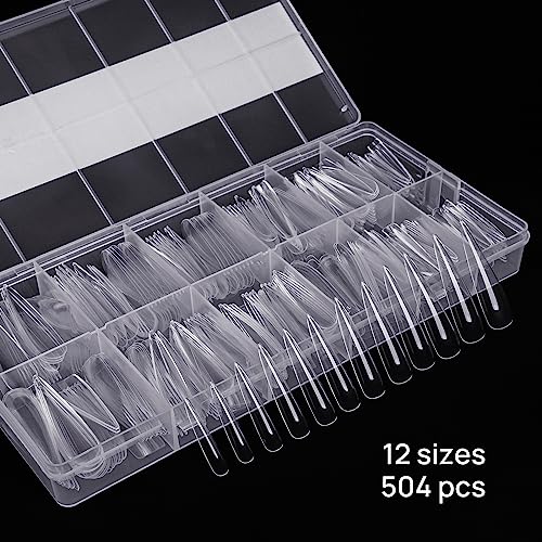 7-Inch Clear Acrylic Nail Extension Molds for Professional and DIY Nail Art - Image 3