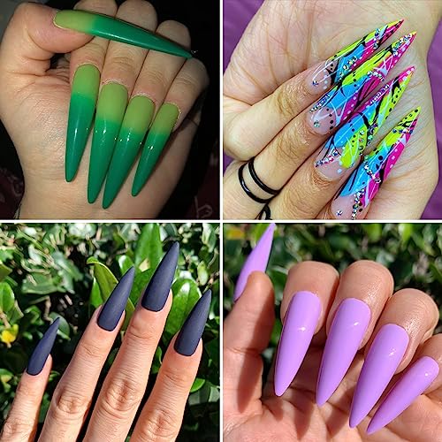 7-Inch Clear Acrylic Nail Extension Molds for Professional and DIY Nail Art - Image 2