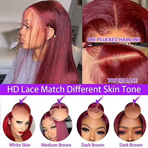 99J Burgundy 100g 10A Grade Human Hair Weave Bundles for Full Natural Styles - Image 4