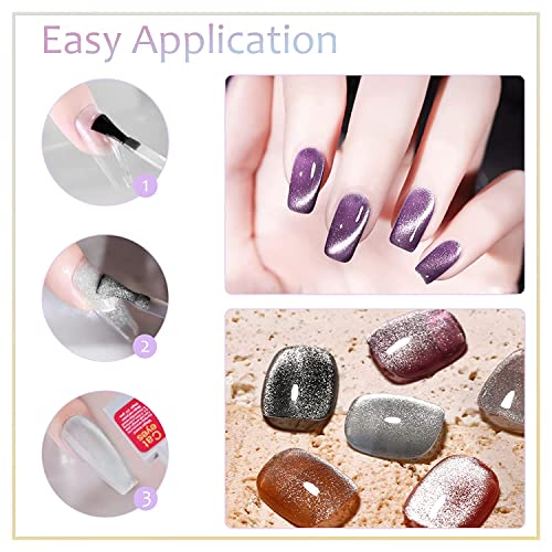 9D Cateye Gel Polish 15ml - Magnetic Long-Lasting, Eye-Catching Nail Color - Image 4