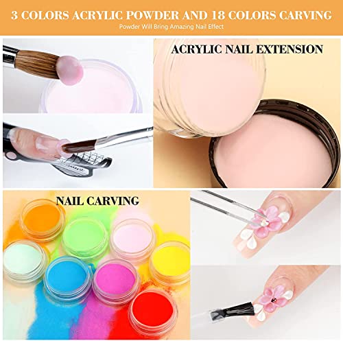 **Acrylic Gel Nail Art Kit with UV Lamp for Professional Designs, 30ml Capacity** - Image 7