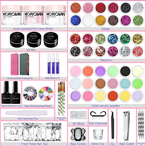 **Acrylic Gel Nail Art Kit with UV Lamp for Professional Designs, 30ml Capacity** - Image 2