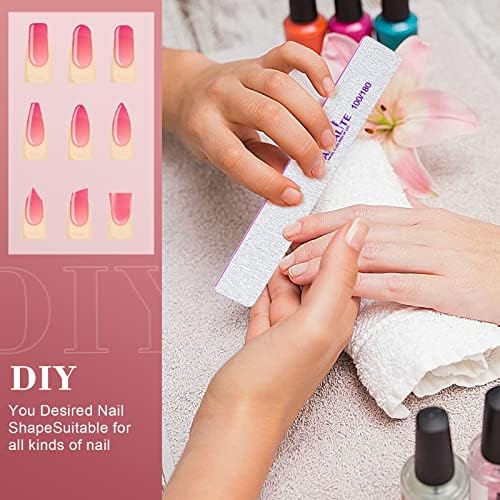 Acrylic Nail File Kit for Safe and Easy Home Use 100/180 Grit - Image 6
