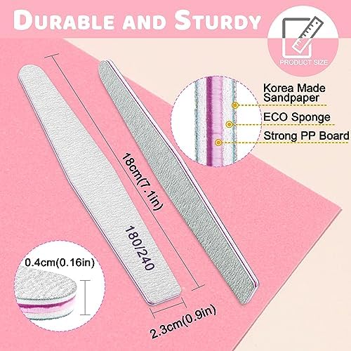 Acrylic Nail Filing Kit 120/180 Grit for Safe, Easy At-Home Nail Care - Image 2