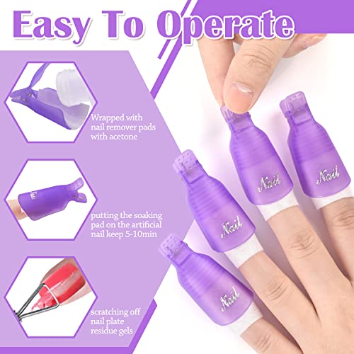 **Acrylic Nail Polish Remover Clips, 10 Count, for Effortless Gel and Acrylic Soak Off** - Image 4