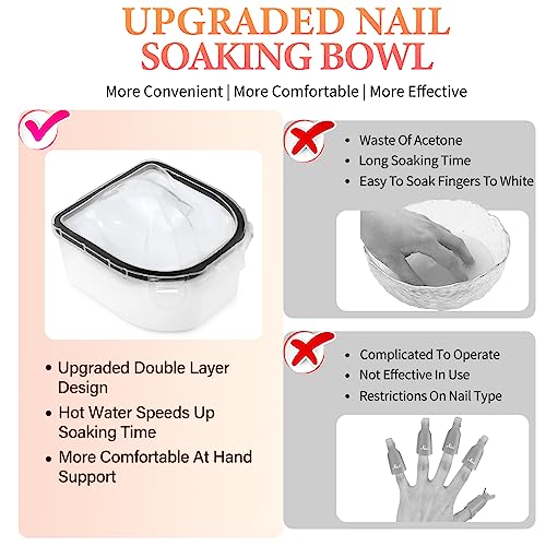 Professional Acrylic Nail Removal Kit with Acetone for Gentle Home Use - Image 5