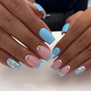 Short Acrylic Nails Birthday Design Kit Easy Step-by-Step Tutorial Included
