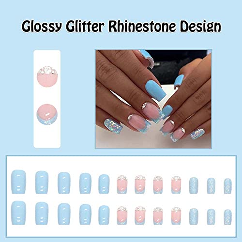 Short Acrylic Nails Birthday Design Kit Easy Step-by-Step Tutorial Included - Image 2