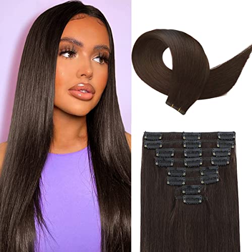 18-Inch Human Hair Clip-In Extensions for Natural Volume and Length