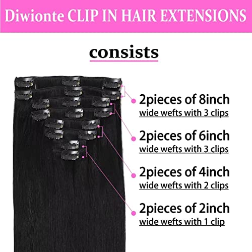 Clip-In Human Hair Extensions 20 Inch Natural Volume and Length - Image 3