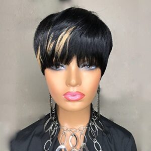 African American Short Human Hair Wig