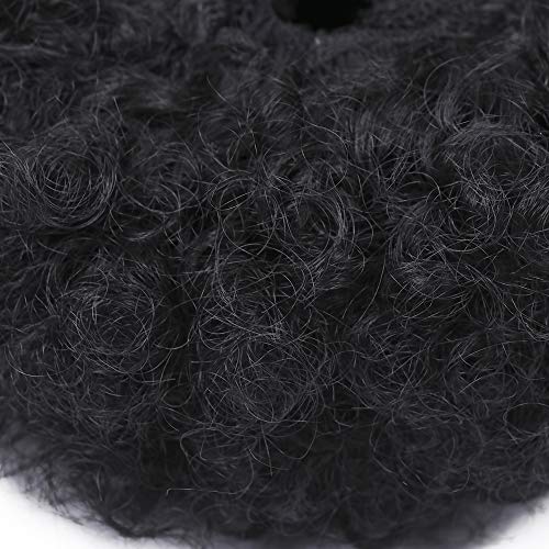 Afro Puff Kinky Curly 100% Human Hair Wig Natural Look and Feel Medium - Image 9