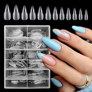 Chic Almond Gel Nail Tips with Stylish Designs for Trendy Nail Looks