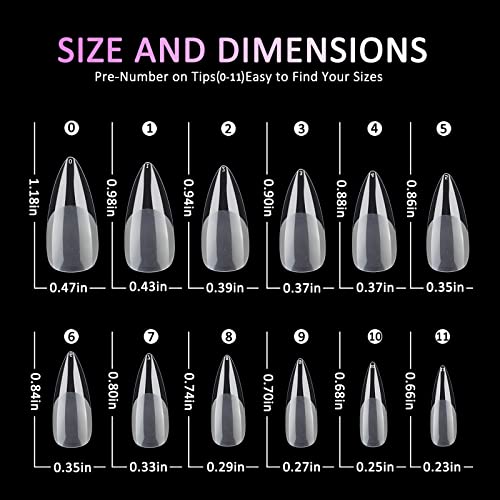 Chic Almond Gel Nail Tips with Stylish Designs for Trendy Nail Looks - Image 2