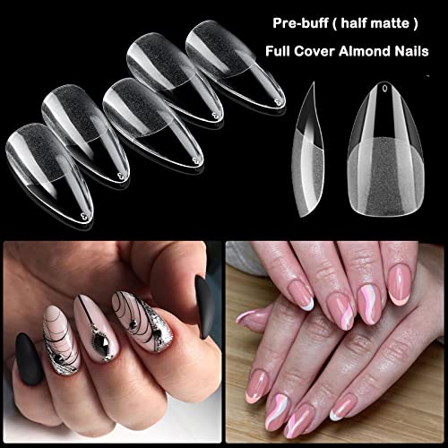 Chic Almond Gel Nail Tips with Stylish Designs for Trendy Nail Looks - Image 5