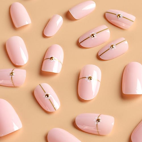 24-Piece Almond Shape Acrylic Nail Set for Salon Quality Manicure Easy Application - Image 3