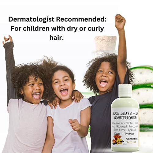 8 oz Aloe Vera Rice Water Leave-In Conditioner Recipe for Soft Healthy Hair - Image 6