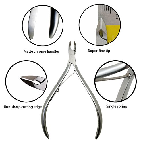 Stainless Steel Angled Cuticle Clippers for Precise Trimming and Clean Nails - Image 3