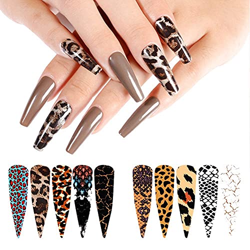 Animal Print Acrylic Nails Set for Stylish Manicure - 24 Pieces, Easy Application - Image 5