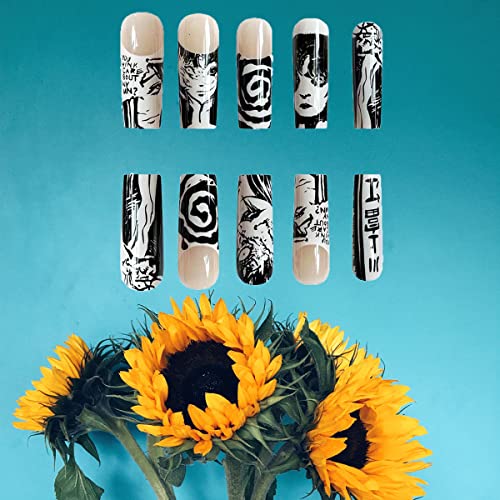24-Piece Anime-Themed Acrylic Nails Set for Stylish, Unique Nail Art Designs - Image 5