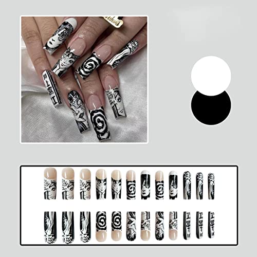 24-Piece Anime-Themed Acrylic Nails Set for Stylish, Unique Nail Art Designs - Image 2