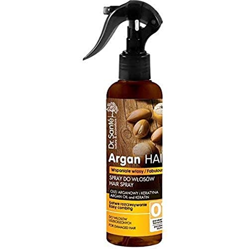 Argan Hair Spray ? Nourishes and holds hair in place.