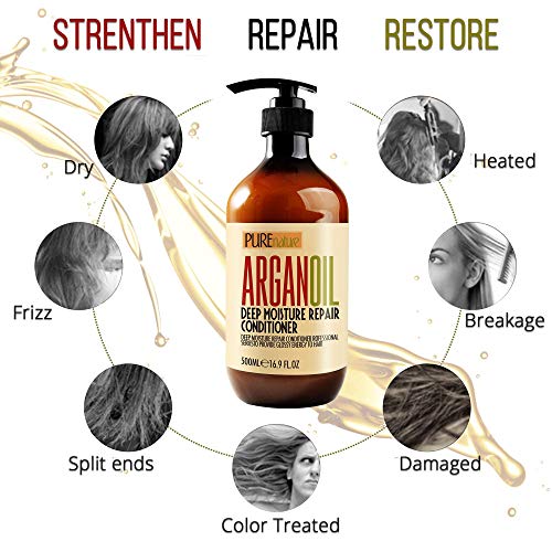Argan Oil Hydrating Curly Hair Conditioner 12 oz Nourishing Treatment - Image 5