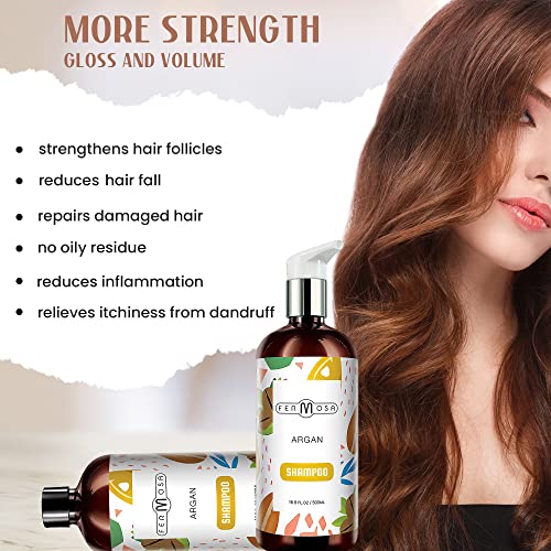Argan Oil Dandruff Shampoo 12oz for Flake Control and Nourished Scalp - Image 2