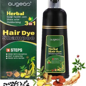 Argan oil hair dye shampoo, natural and nourishing formula.