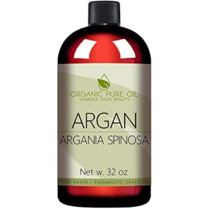 Pure Body Naturals Argan Oil Hair Mask 8 oz for Deep Conditioning and Repair