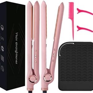 Argan Oil Infused 1-inch Hair Straightener for Silky Smooth Frizz-Free Styles