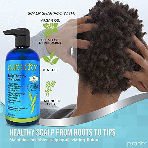 16 oz Argan Oil Shampoo for Vibrant Hair with Blue Tint - Image 3
