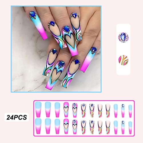 Aries-themed acrylic nails for bold and trendy looks. - Image 2