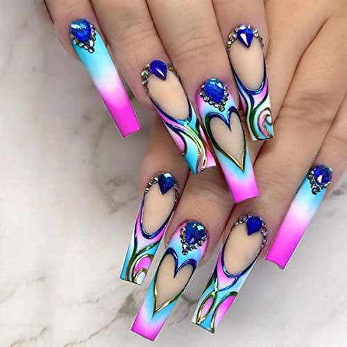 Aries-themed acrylic nails for bold and trendy looks.