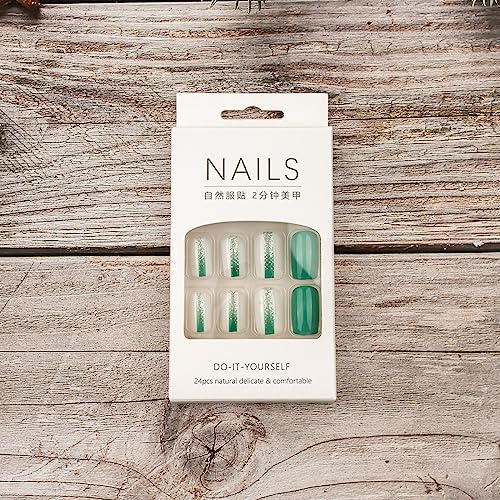 Army Green Acrylic Nails - Image 3