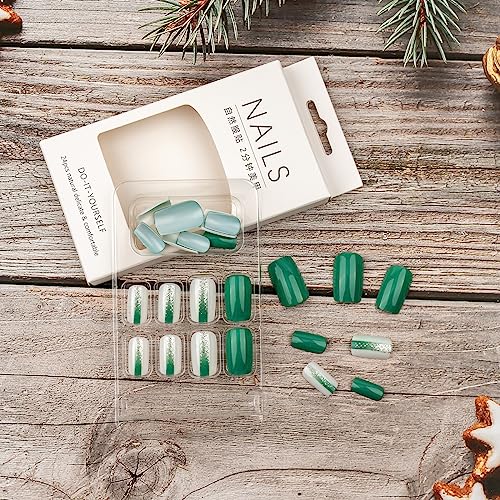 Army Green Acrylic Nails - Image 4