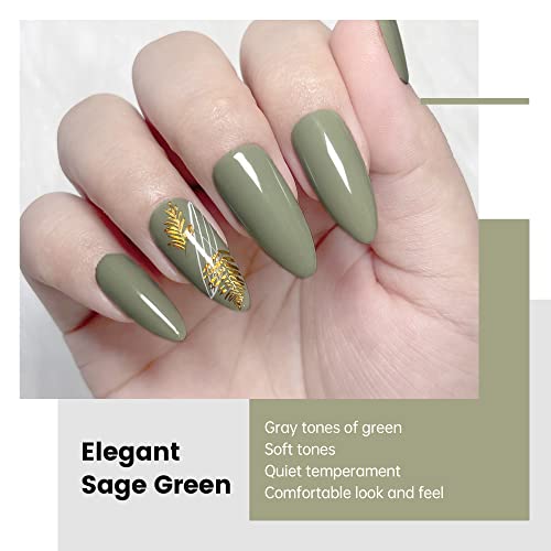 Army Green Chip-Resistant Nail Polish 0.5 fl oz Long-Lasting Wear - Image 3