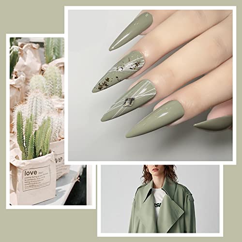 Army Green Chip-Resistant Nail Polish 0.5 fl oz Long-Lasting Wear - Image 4
