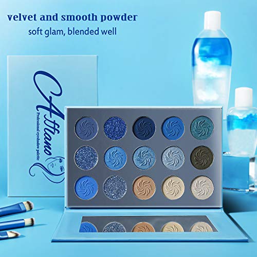 Asian Eyeshadow Palette Blue Shimmer 8 Color Blend - Image 6