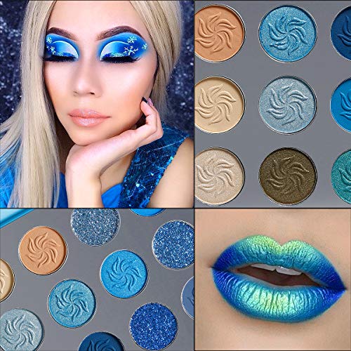 Asian Eyeshadow Palette Blue Shimmer 8 Color Blend - Image 2
