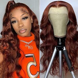 Auburn human hair wig for sale.