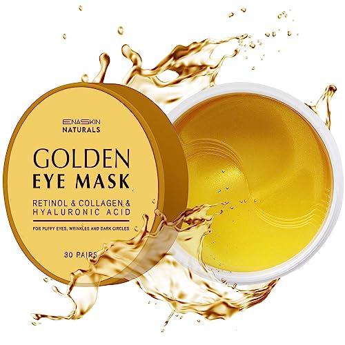 Azure 24k Gold Retinol Under Eye Pads for Dark Circles and Puffiness, 30 Pairs