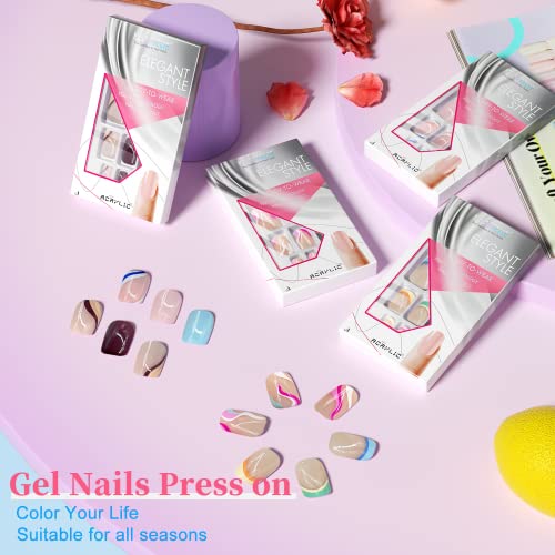 Baby Blue Square Acrylic Nails - Durable, Stylish, 24 Pcs, Nail Art, Extensions - Image 6