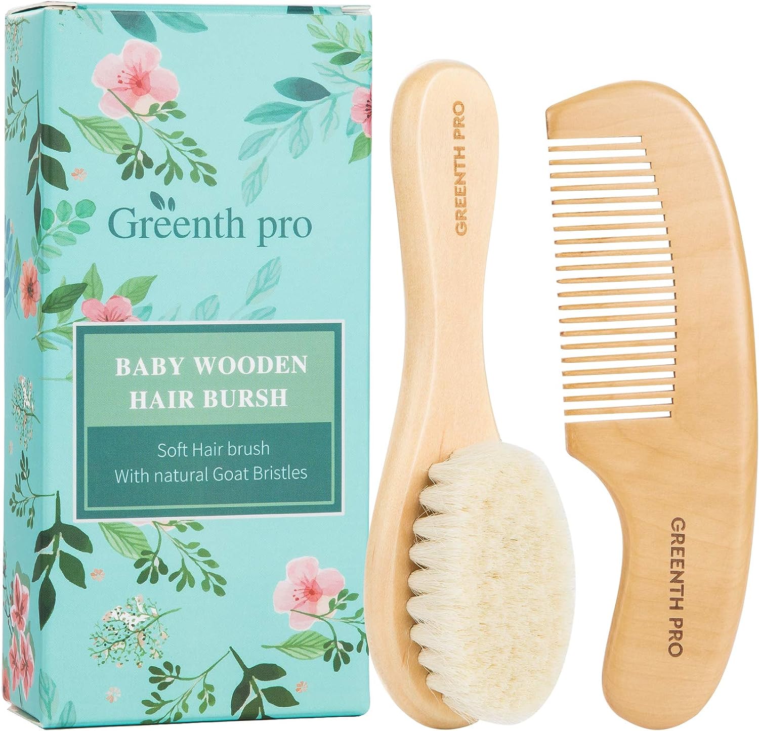 Soft Bristle Gentle Baby Hair Brush for Babies and Toddlers Sensitive Scalps