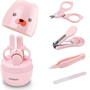 Infant Safety Nail Clippers with Blunt Tip Scissors for Gentle Baby Grooming