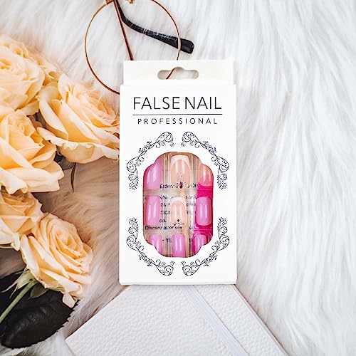Baby Pink Acrylic Nail Designs Set for Chic Manicures - 24 Piece - Image 2