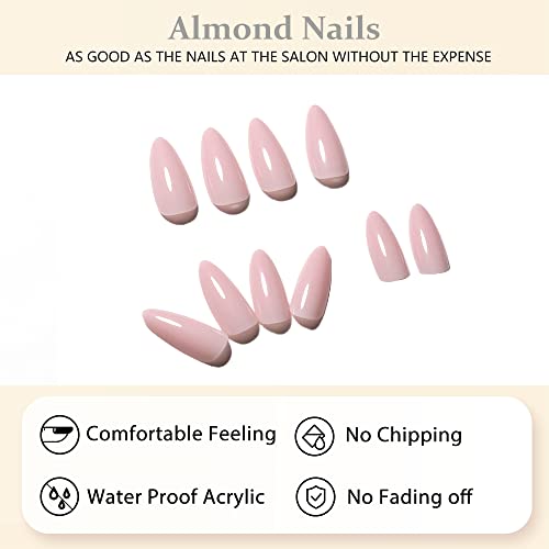 Long Baby Pink Acrylic Nails Set for Fashionable and Durable Nail Art - Image 5