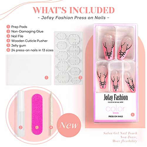 24pc Baby Pink Coffin Acrylic Nails Set for a Stylish Manicure - Image 6