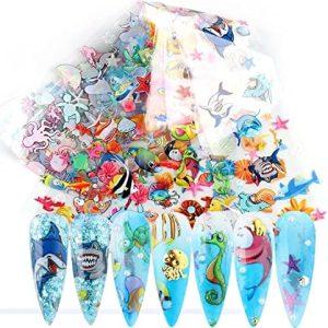 Baby Shark Nail Art Sticker Set for Kids - Fun Colorful Designs