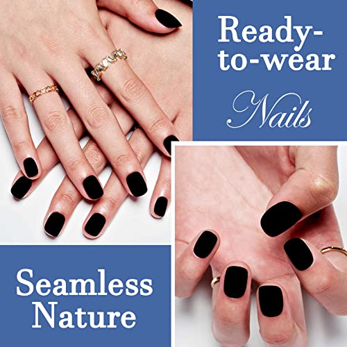 Sleek Black Acrylic Nails for Stylish Nail Art and Fashionable Wear - Image 3